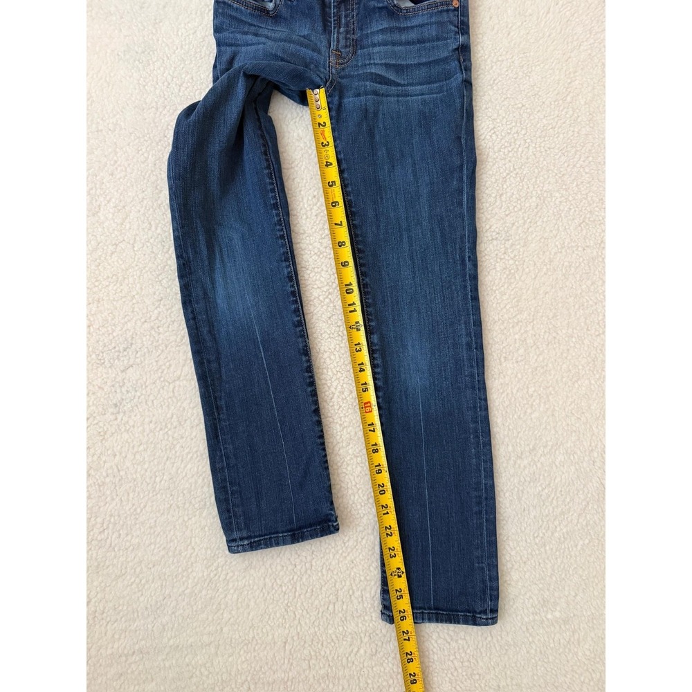 7 For All Mankind Roxanne Jeans Girls 10 Blue Slim Straight Leg Stretch Denim - Picture 9 of 11